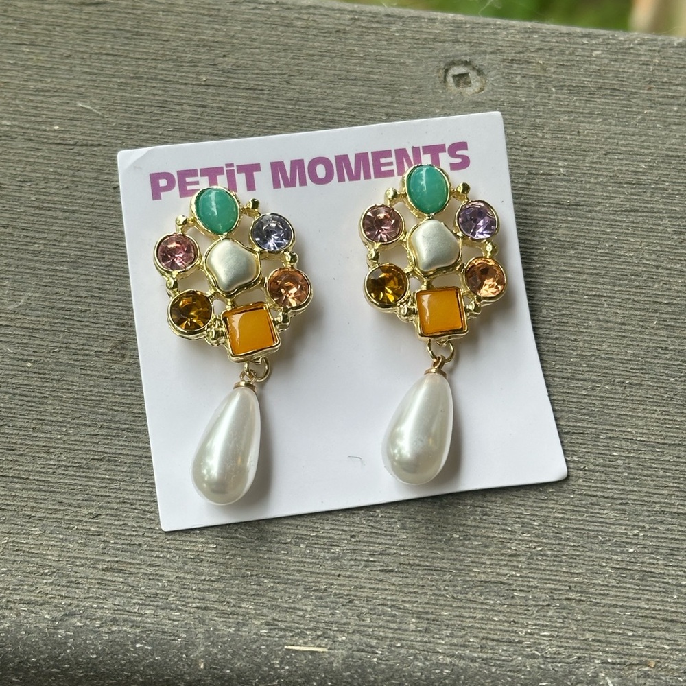 Local Eclectic Multicolor Pearl Drop Earrings